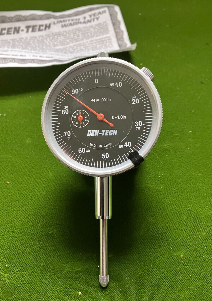 Cen-tech Dial Indicator, Graduation .001" Range 0-1" New - no box
