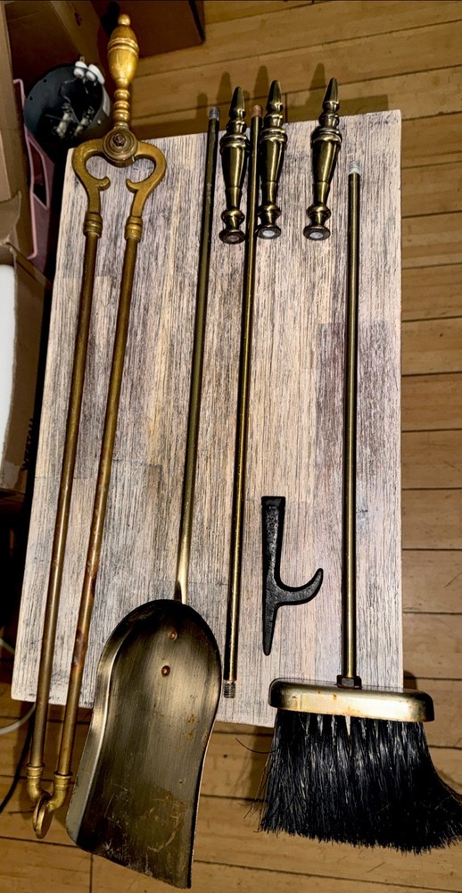 Vintage Second-Hand Four Piece Fireplace Tools