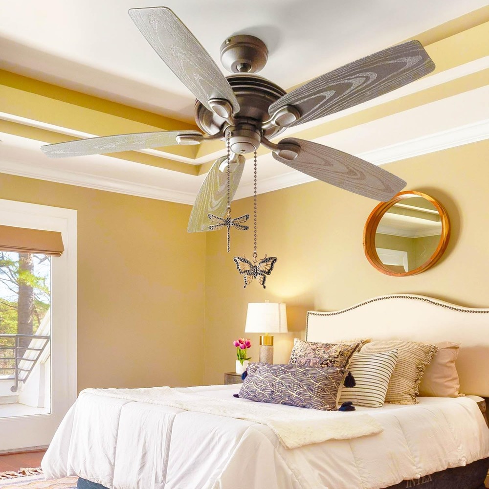 Ceiling Fan Pull Chain, 2 Pack Copper Dragonfly Fan Pull Chain Extension, 12 Inc