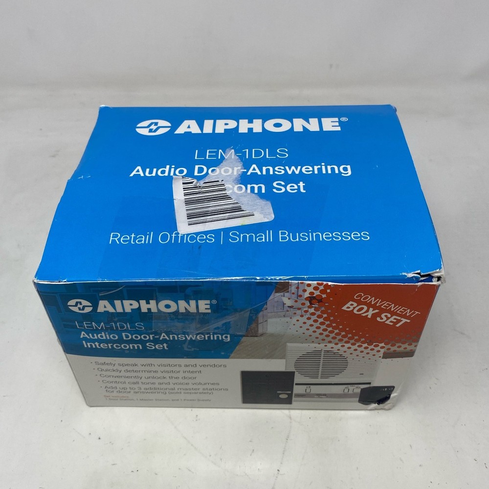 Aiphone LEM-1DLS Access Sentry Intercom Set, White/Black, 1-Door
