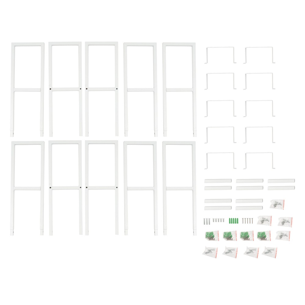 5 Pcs White Cube Storage Media Shelf Wall Mount CDs DVDs Organizer Rack Set 34"