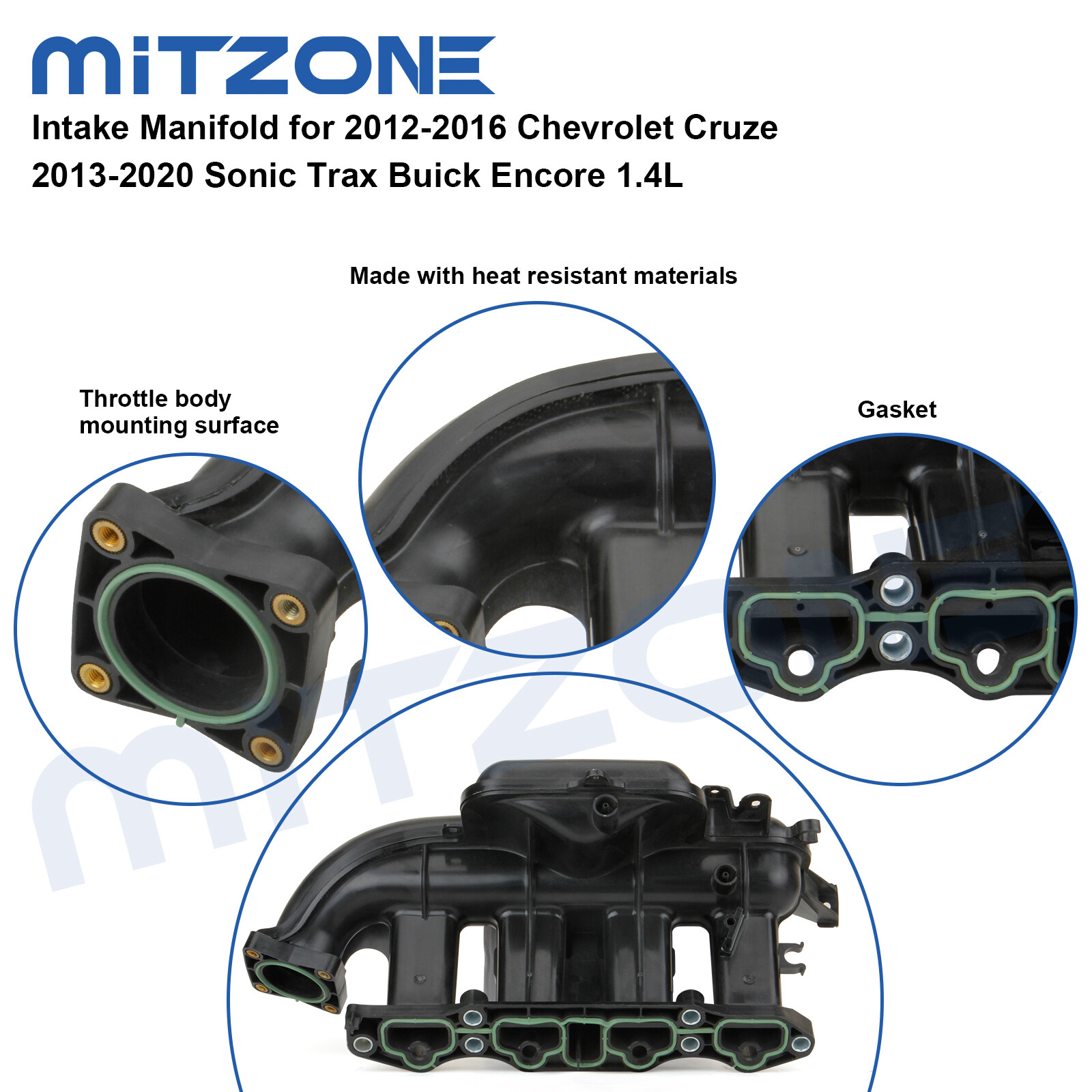 Intake Manifold for 2012-16 Chevy Cruze 13-20 Sonic Trax Buick Encore 1.4L Turbo