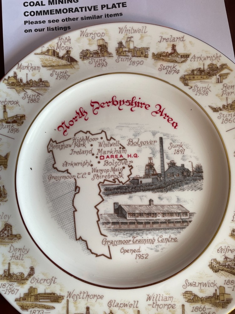 North Derbyshire Area Coal Mining Commemorative Plate