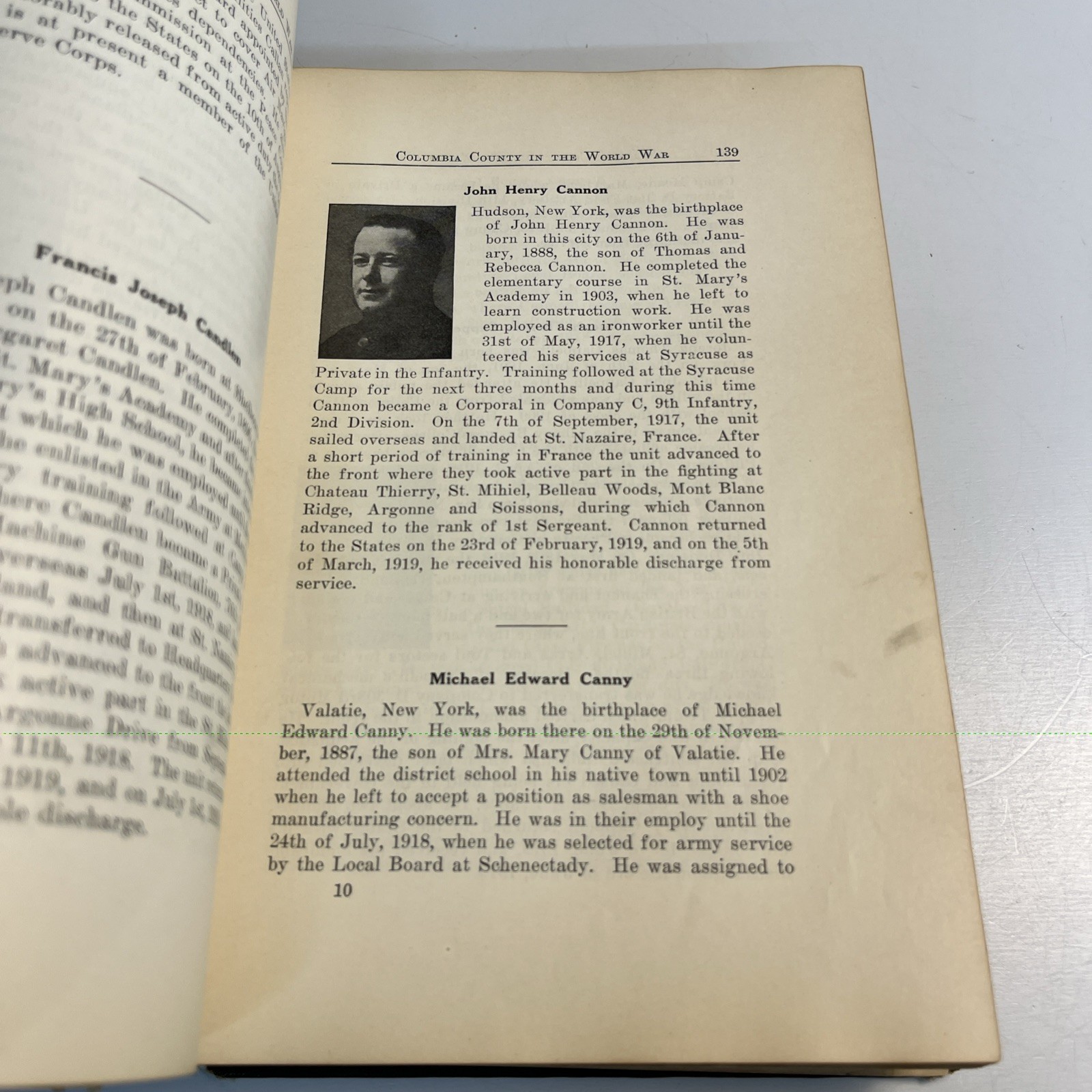 Columbia County in the World War 1924 Home Defense Committee NY WWI History Book