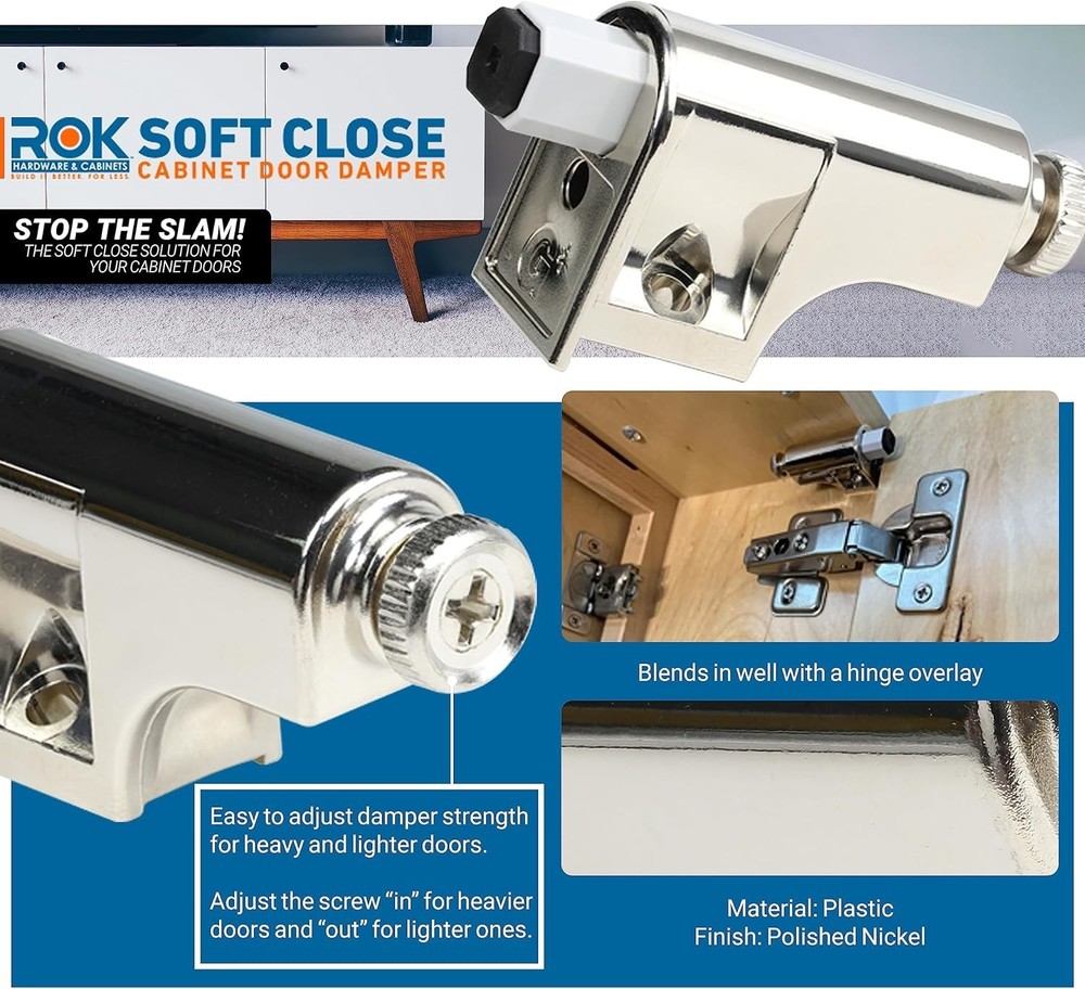10 Pack Hardware Soft Close Damper Cabinet Doors/Compact/SoftClose Cabinet