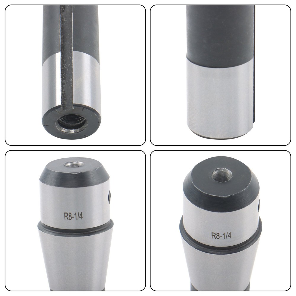 R8 1/4'' Precision End Mill Adapter Holder, Milling Adaptor Tool