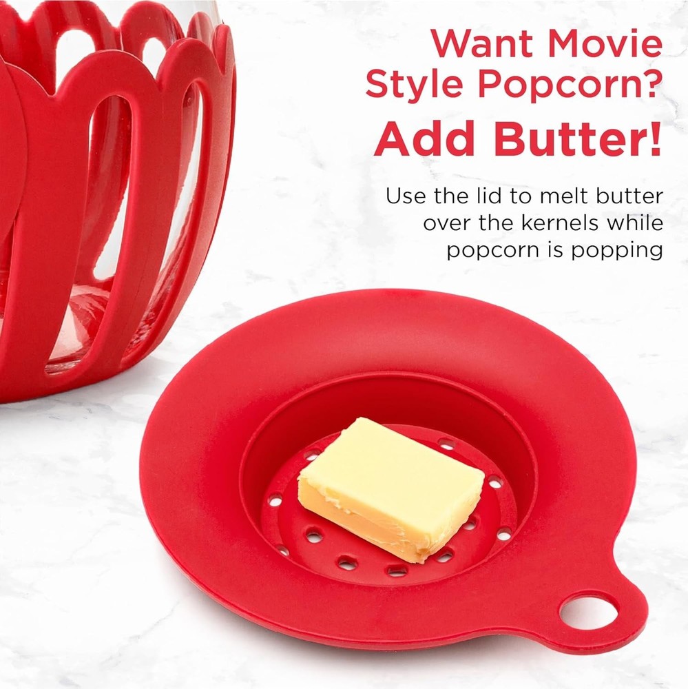 Ecolution 3-Quart Micro-Pop Glass Popcorn Maker - BPA-Free & Dishwasher Safe
