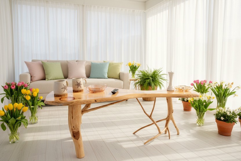 Handcrafted Wooden Coffee Table