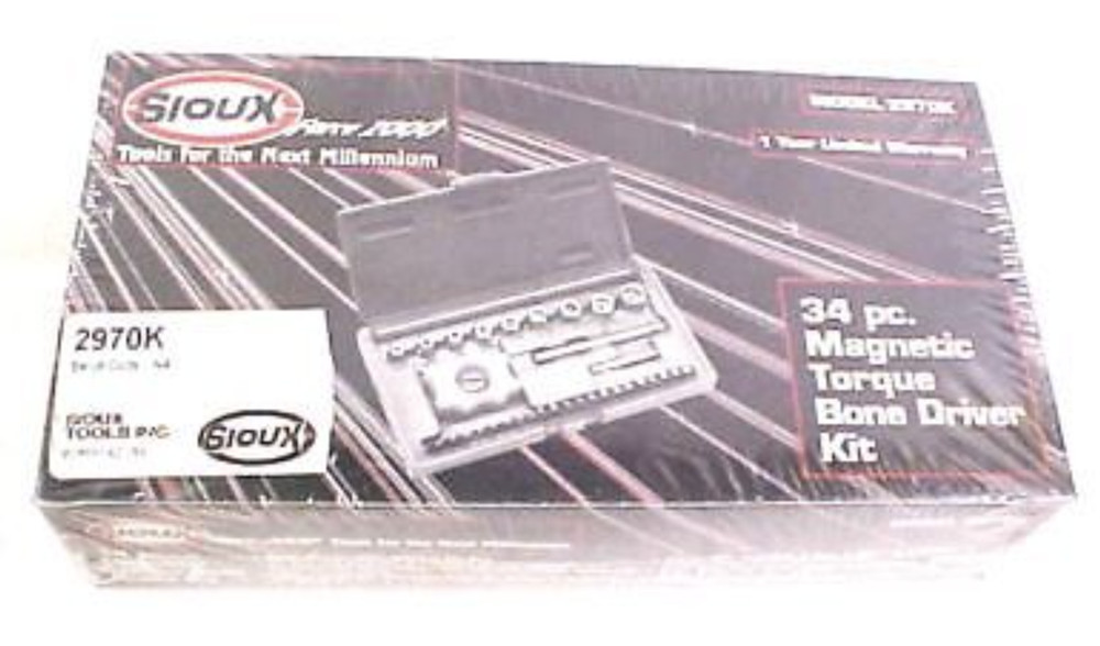 NEW! SIOUX TOOLS 34pc. MAGNETIC TORQUE BONE DRIVER KIT