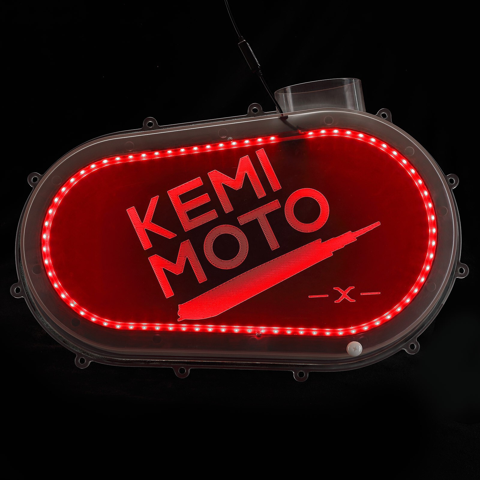 Clear Outer Clutch Cover w/RGB Light for Can Am Maverick X3/ MAX R 2018-2022