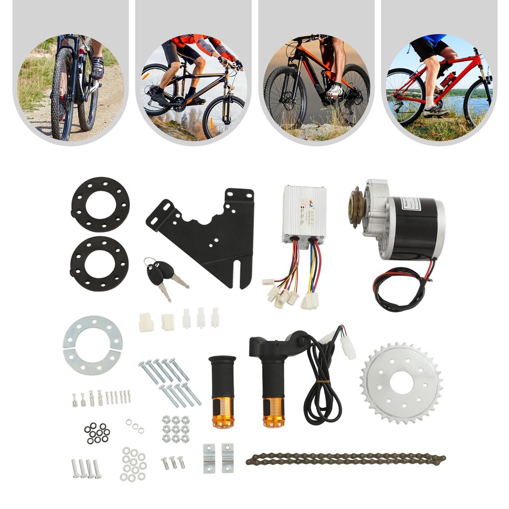 Electric Conversion Kit, E-Bike Modification Kit with LED Display, 24V 350W
