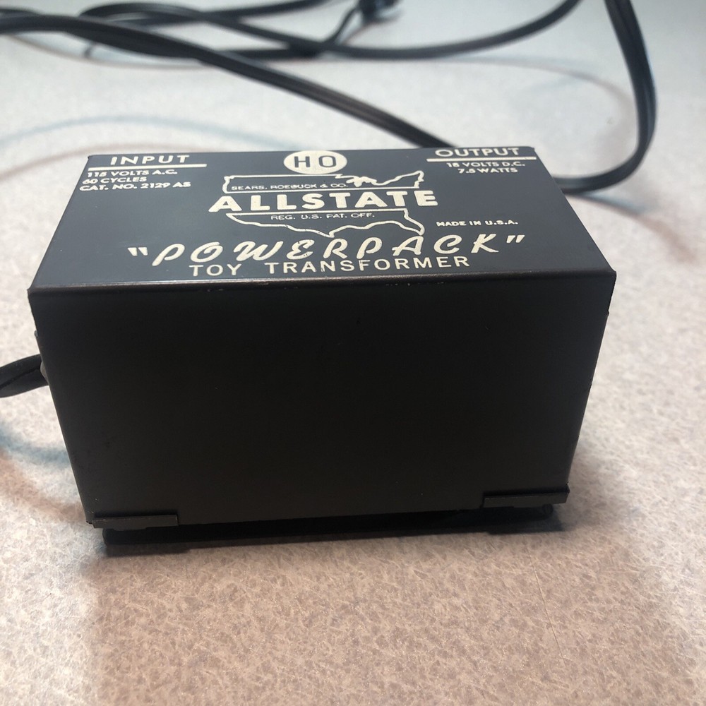 Vintage Sears Allstate "Powerpack" Toy Transformer [Works; Controllers Untested]