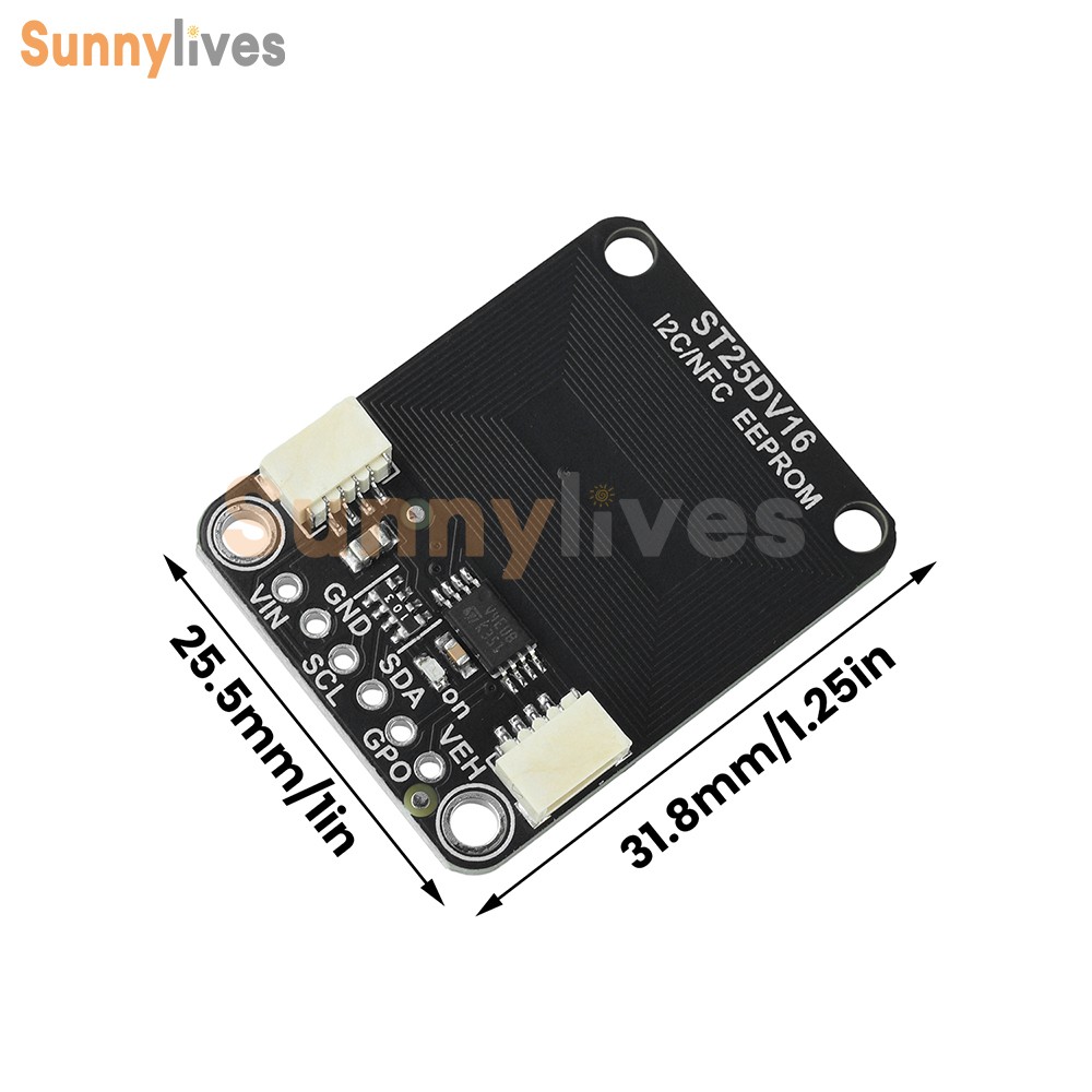 ST25DV16K I2C RFID Dynamic Tag Module RF Module Compatible with STEMMA QT/Qwiic