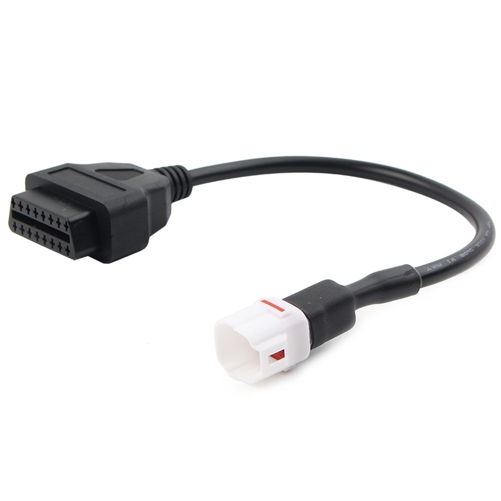 Motorcycle 4 Pin to OBD2 Diagnostic Tool Code Reader Adapter Cable For Yamaha