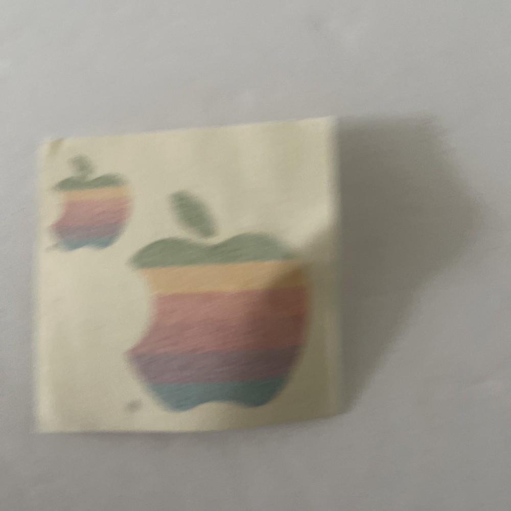 Vintage Apple Computer - Rainbow Apple - Temporary Tattoo