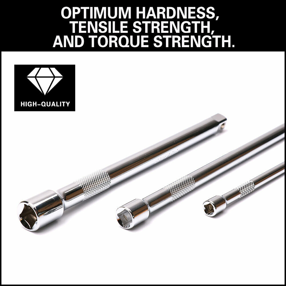 9pc 1/4 3/8 1/2 Drive Extensions Extend Bars Set Ratchet Sockets Wrenches