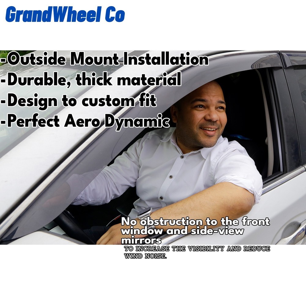 Rain Guards Vent Visors Shade for 19-25 Chevy Silverado Crew Cab 1500/2500