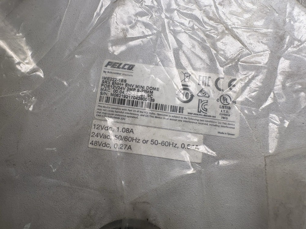 Pelco SARIX IME Security Camera Mini Domes IME221-1ES
