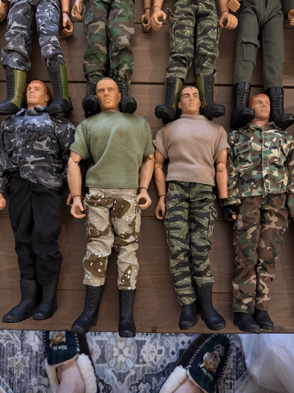 Military Action Figures Mixed Lot with Camouflage Clothing & Accessories