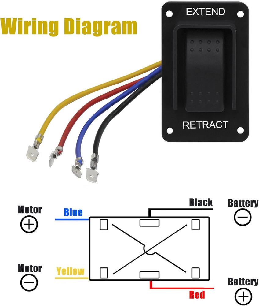 387874 Replacement Power Stabilizer Extend/Retract Switch with Rocker Style Oper