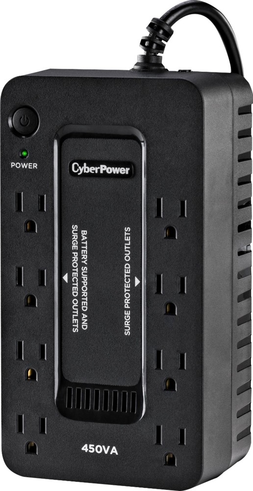 CyberPower - 450VA Battery Back-Up System - Black