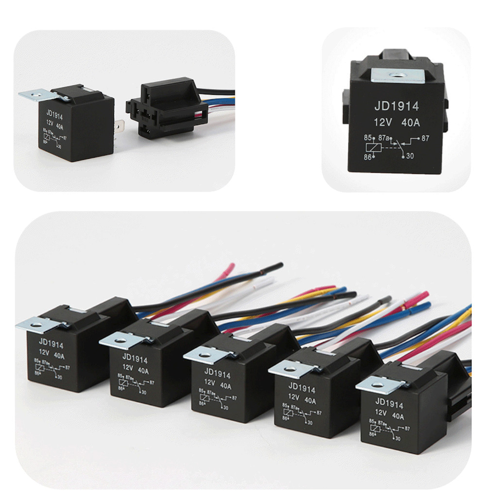 5* 5Pin Car Automotive SPDT Relay Switch Harness Socket Waterproof 40A 12V DC