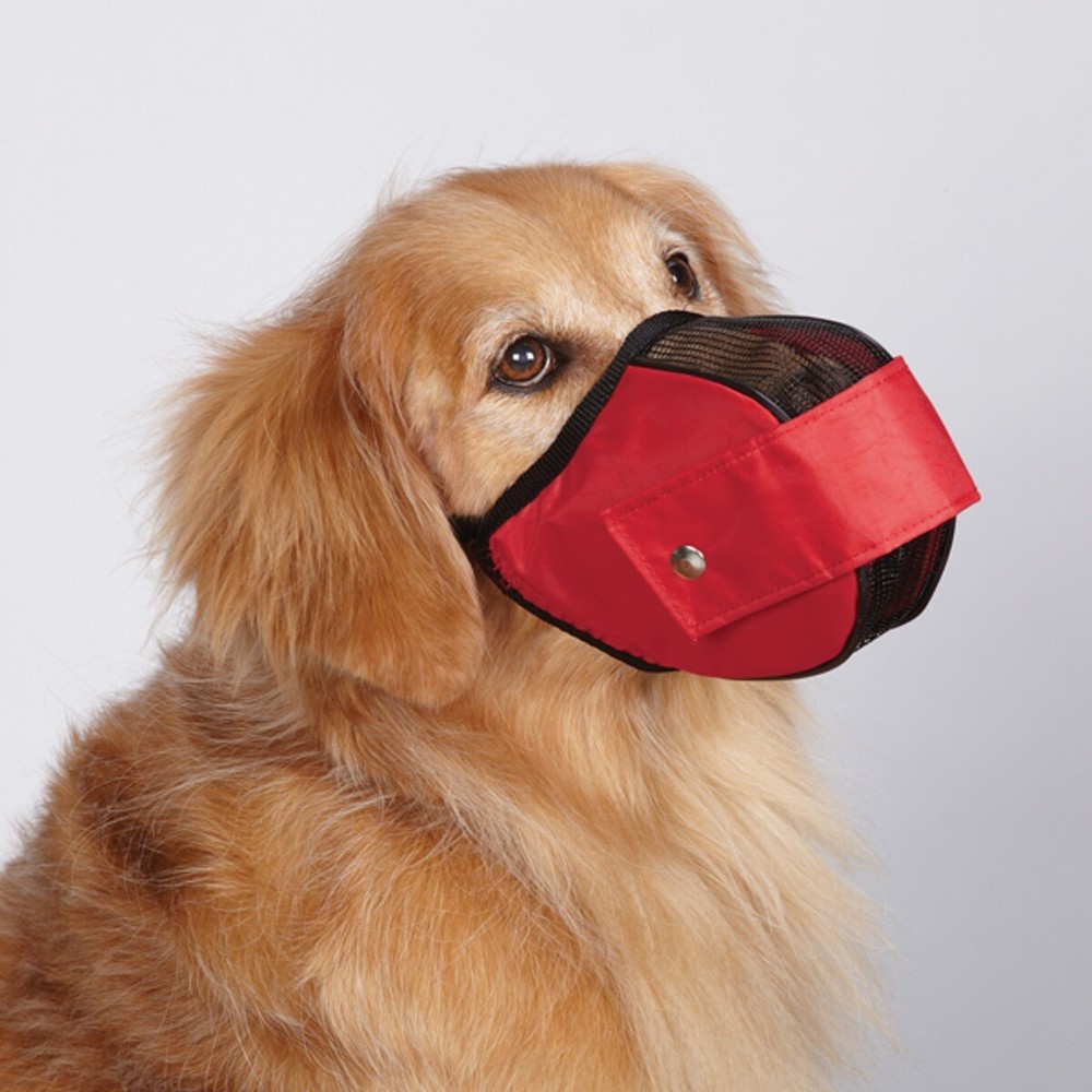 SOFT SIDED NO BITE DOG COMFORT MUZZLE Nylon MESH Adjustable*GROOMING*TRAINING