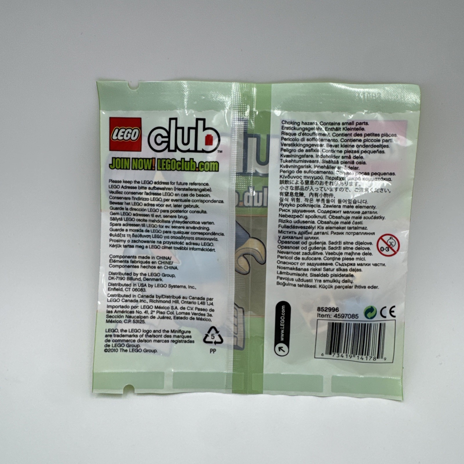 Lego Club Max Minifigure Polybag (852996) - New Sealed 2010 Promotional Minifig