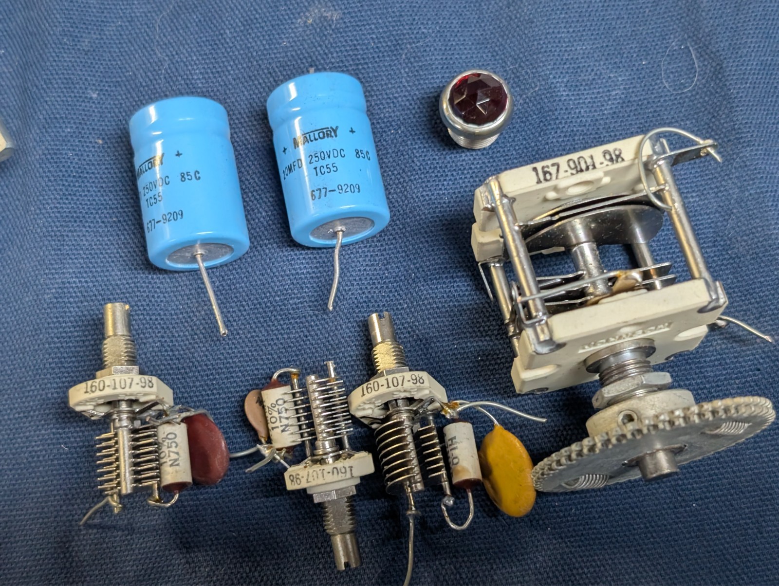 Heathkit Apache TX-1 Ham Radio Transmitter Various parts, Capacitors, tuners etc