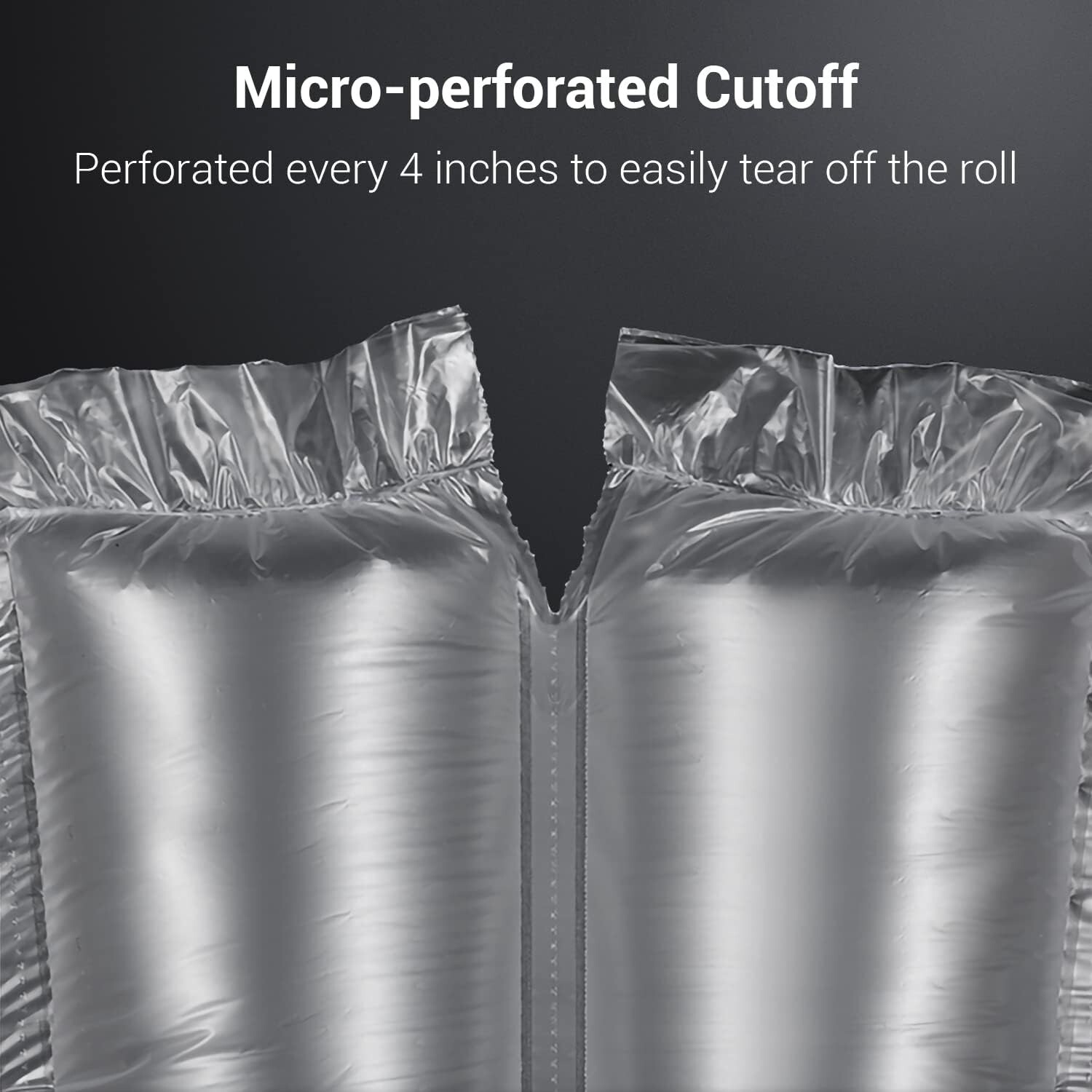 Air Pillow Film Bubble Cushion Roll Wrap Packaging 3000pc 984ft x 4" x 8"