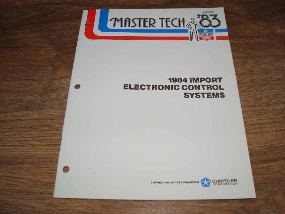 1983 August Chrysler Master Import Electronic Control Systems Booklet PWIO