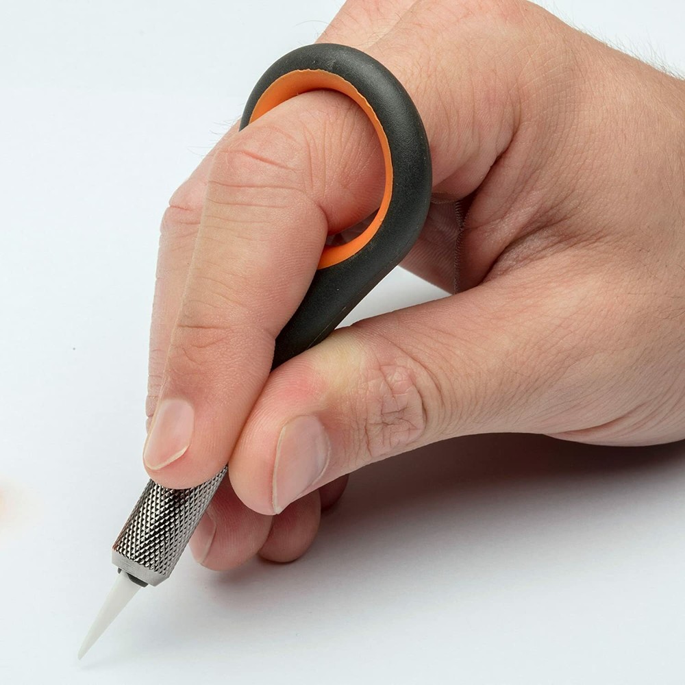 Slice Precision Ceramic Knife, Unique Ring Handle With Finger Grip