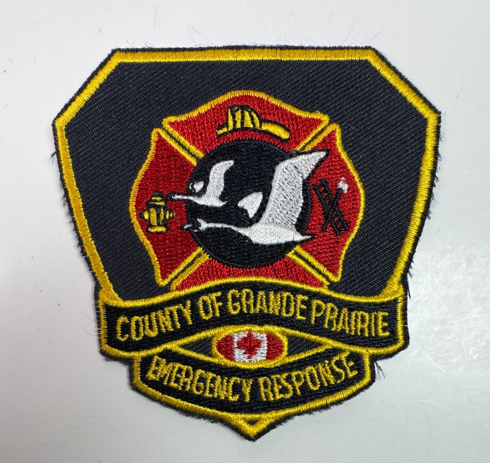 3" Grande Prairie County Emergency Response Fire Rescue Canada Patch W6
