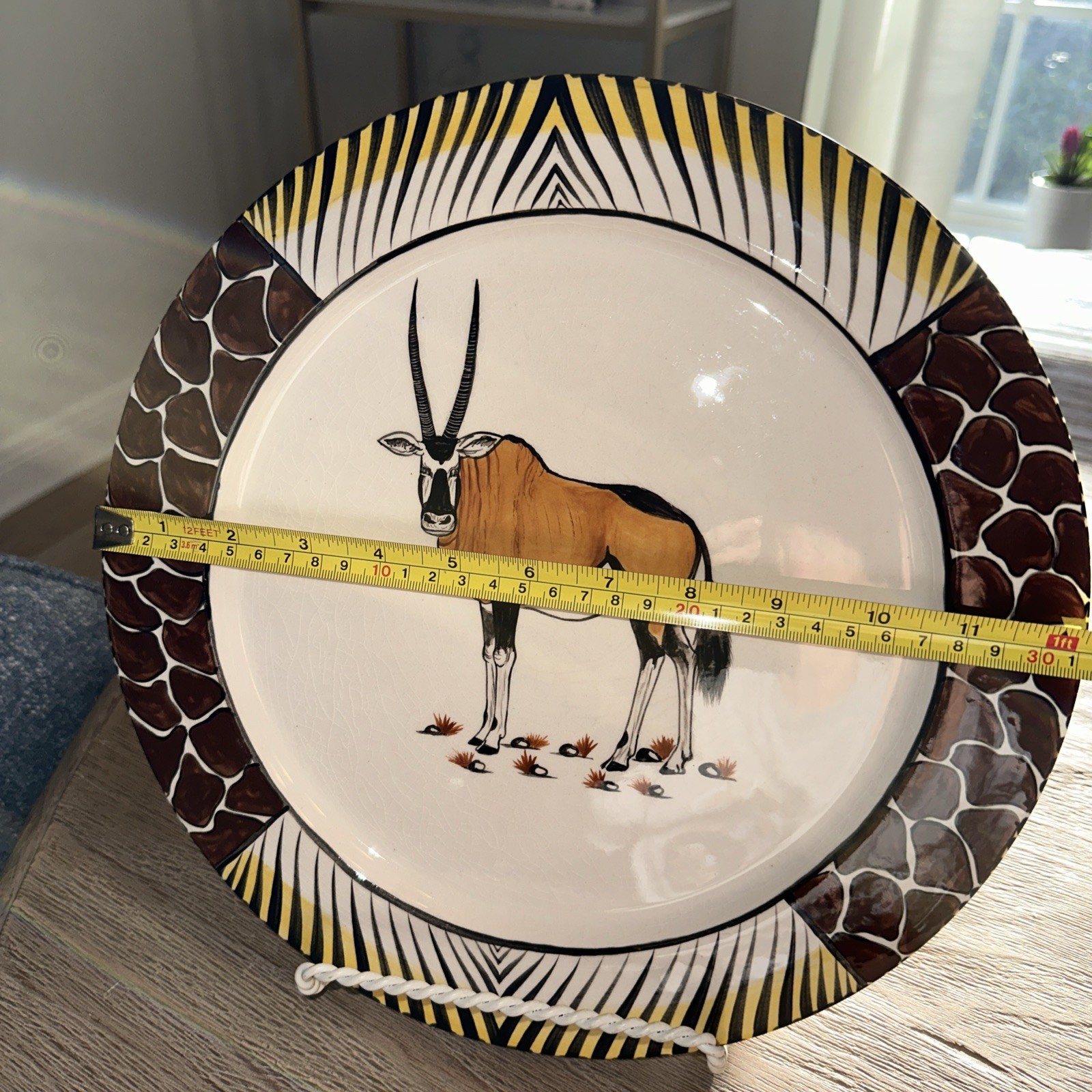 Penzo Zimbabwe Hand Painted 12.25 In Plate Gembok Signed 2008