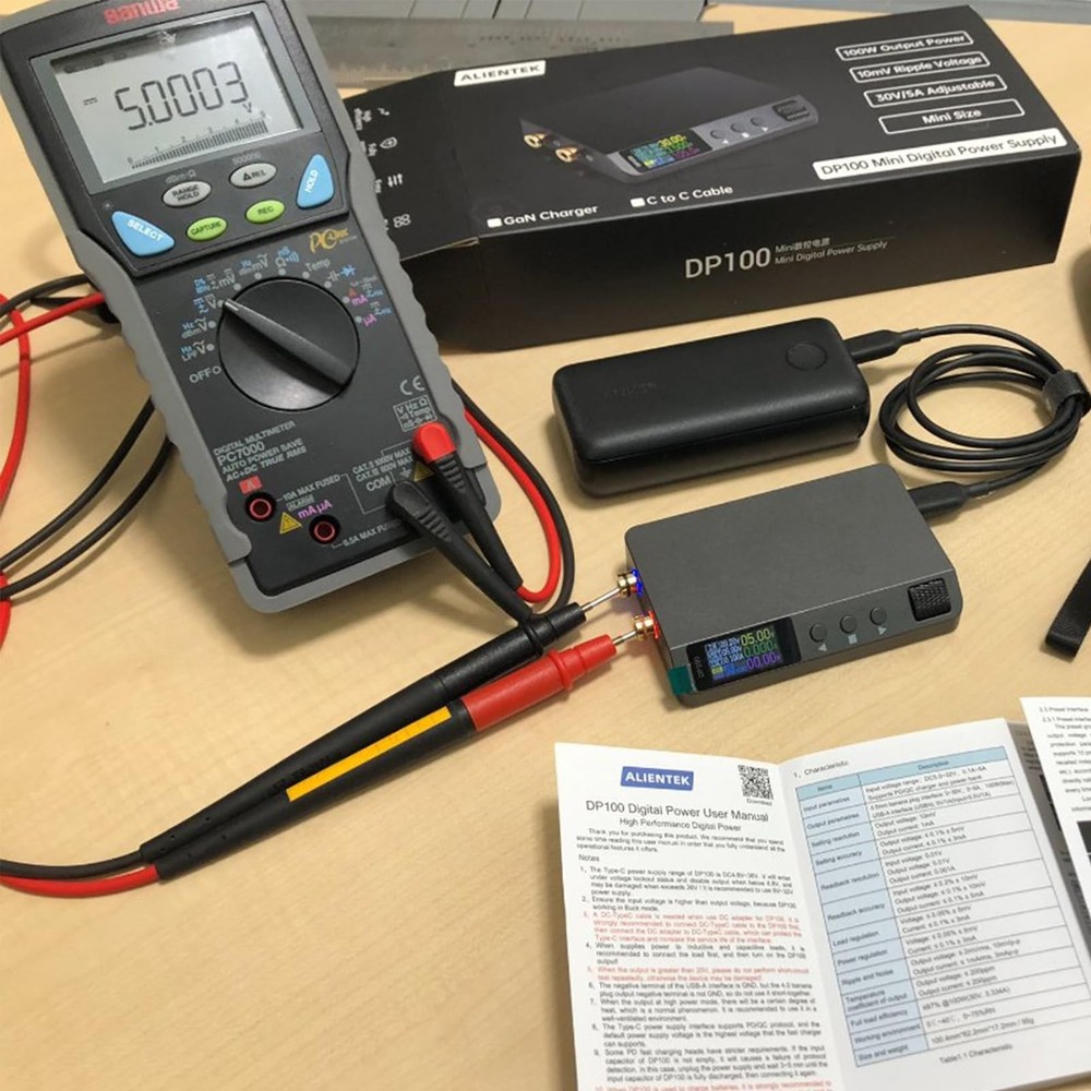 DP100 DC Variable Power Supply, 30V 5A Bench, Adjustable Regulated Digits Dis...