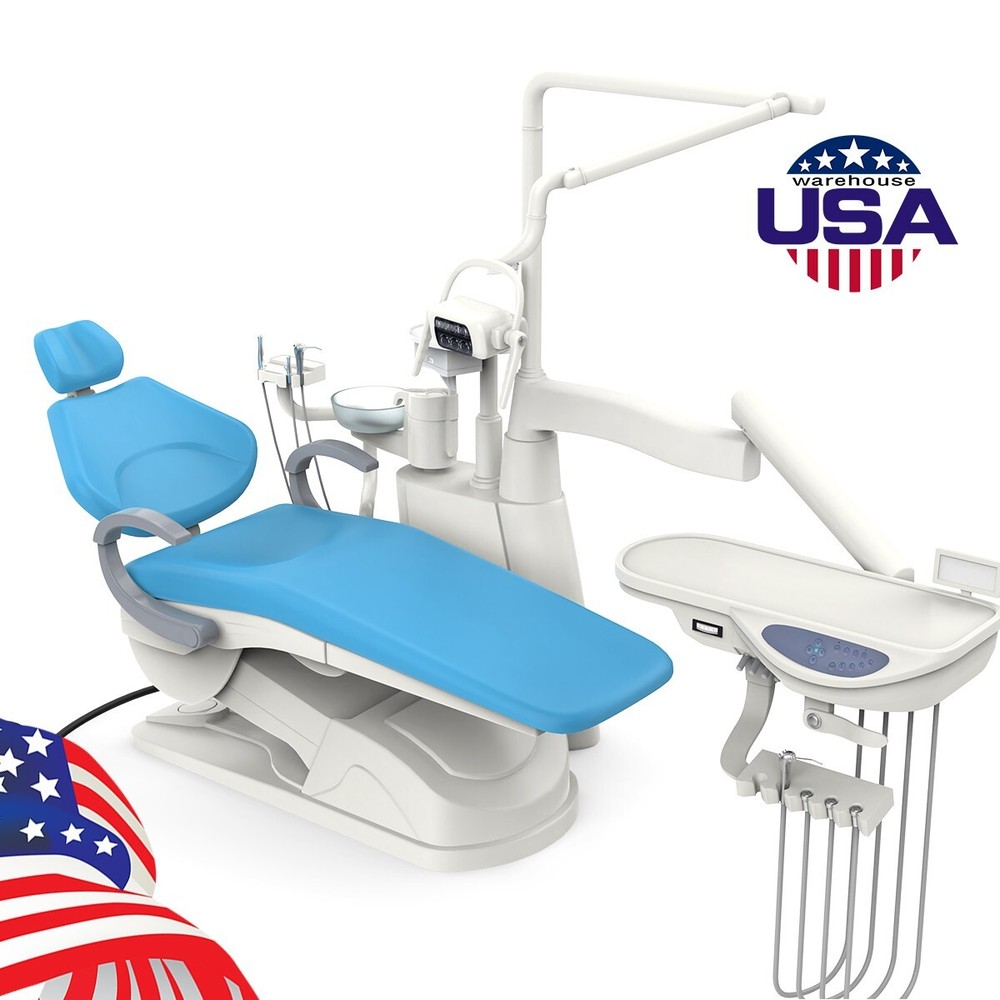 Dental Unit Chair Computer Control DC Motor Fully automatic integrated+ Stool CE