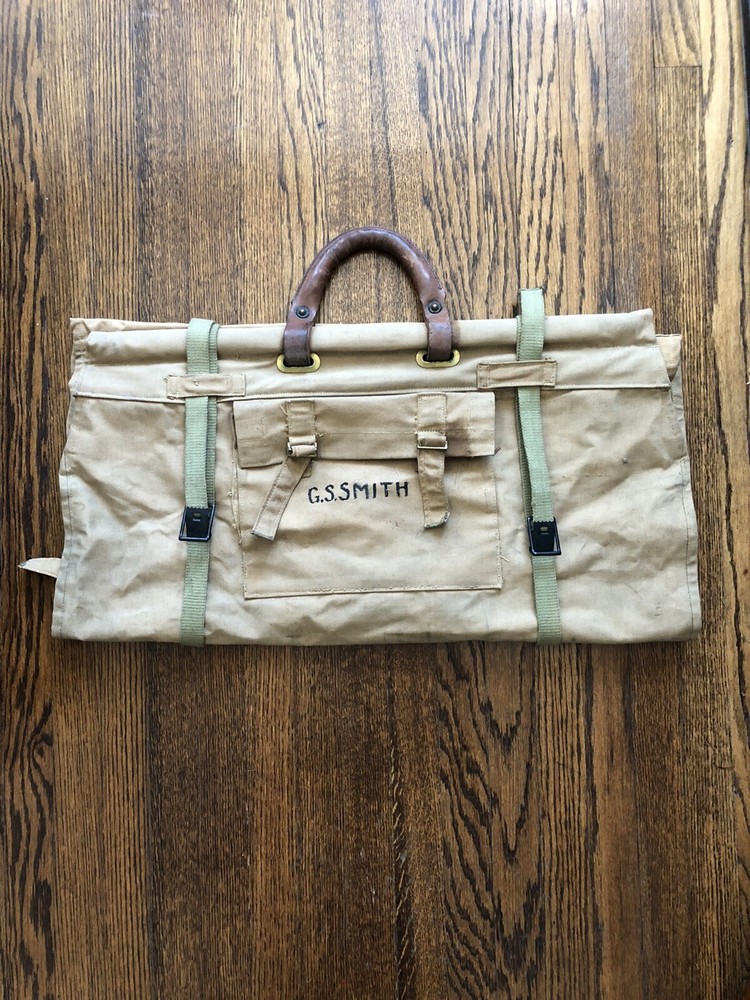 WWII Officer Canvas Garment bag Brig. Gen. George Smith