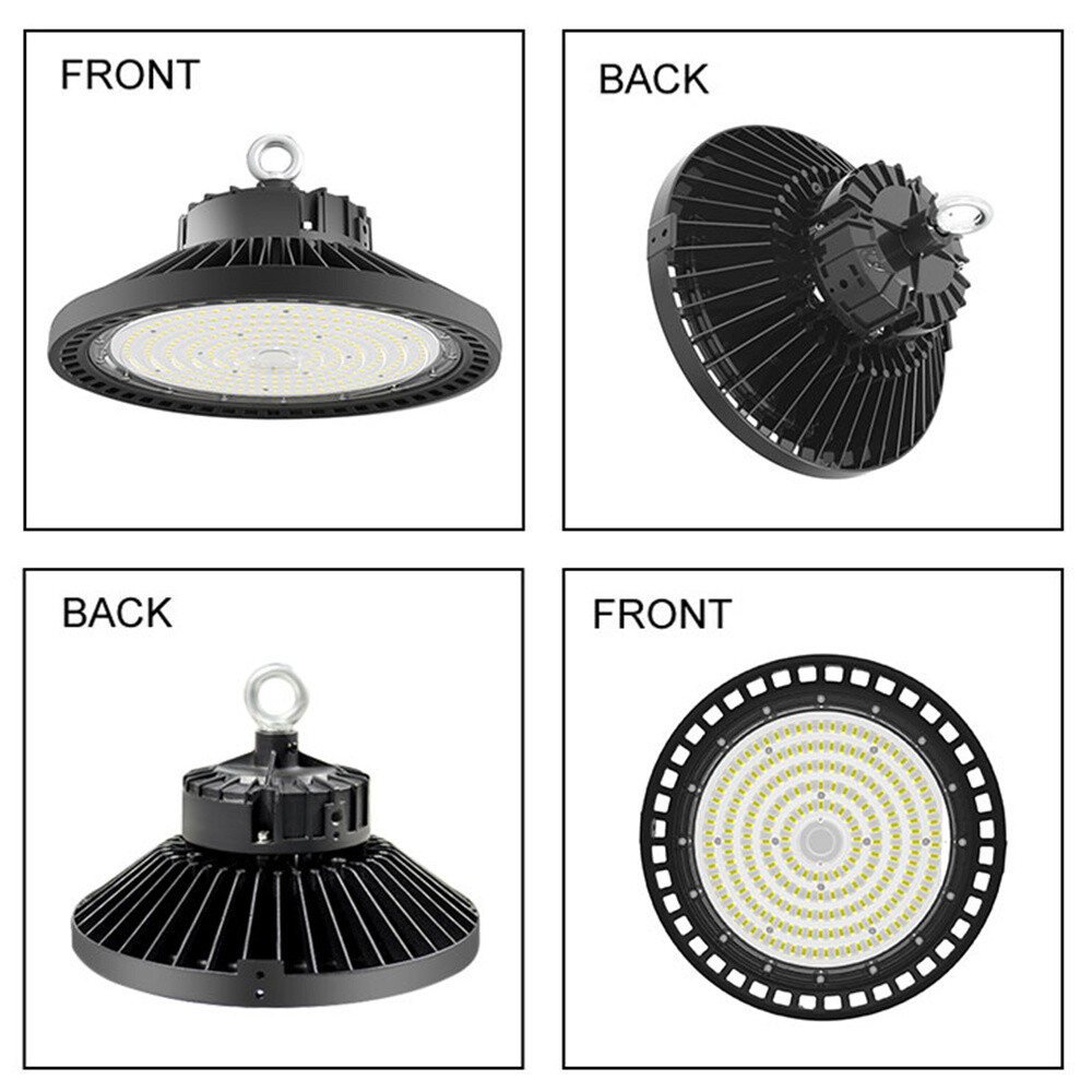 8Pack ETL UFO LED High Bay Light 150W 5000K Dimmable IP65 for Warehouse Gym Shop