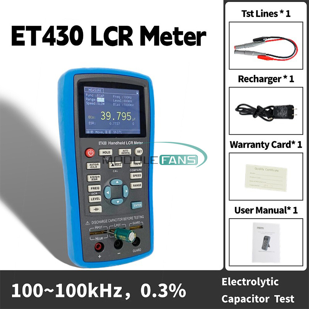 Handheld LCR Bridge LCD Digital Capacitance Inductance Resistance Meter Tester
