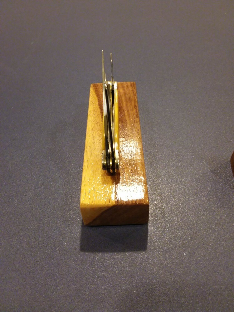 2-- BLACK WALNUT KNIFE DISPLAY STANDS