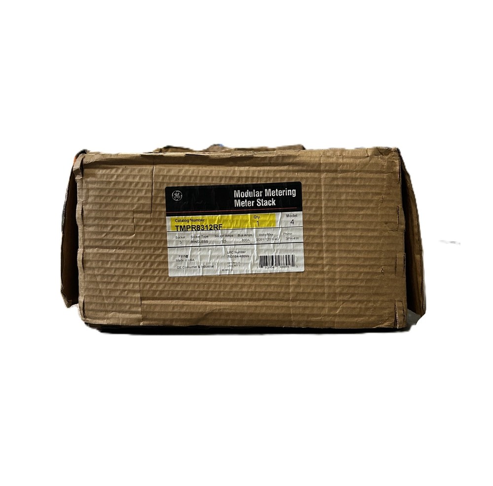 GE TMPR8312RF Ringless Modular Metering Meter Stack 800A 3-Socket 208Y/120VAC