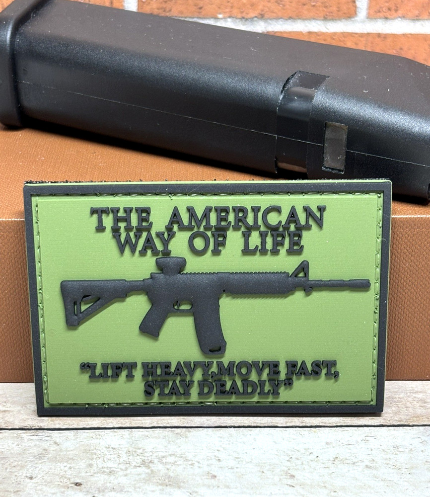 Assault Rifle PVC Patch - Tactical Sniper Patch -  AR15 American Morale Patch