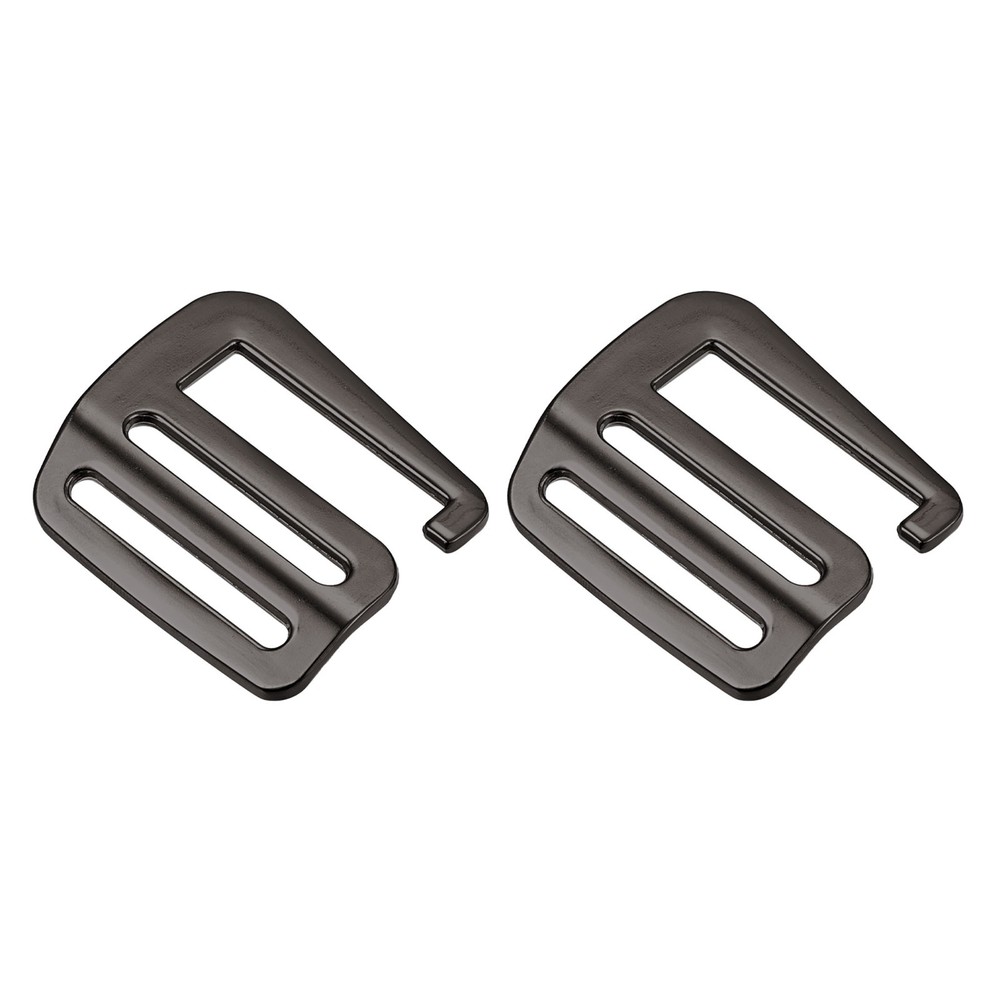 1.26" Webbing Release G Hook Buckle Adjuster for Backpack Strap, 2Pcs Dark Grey
