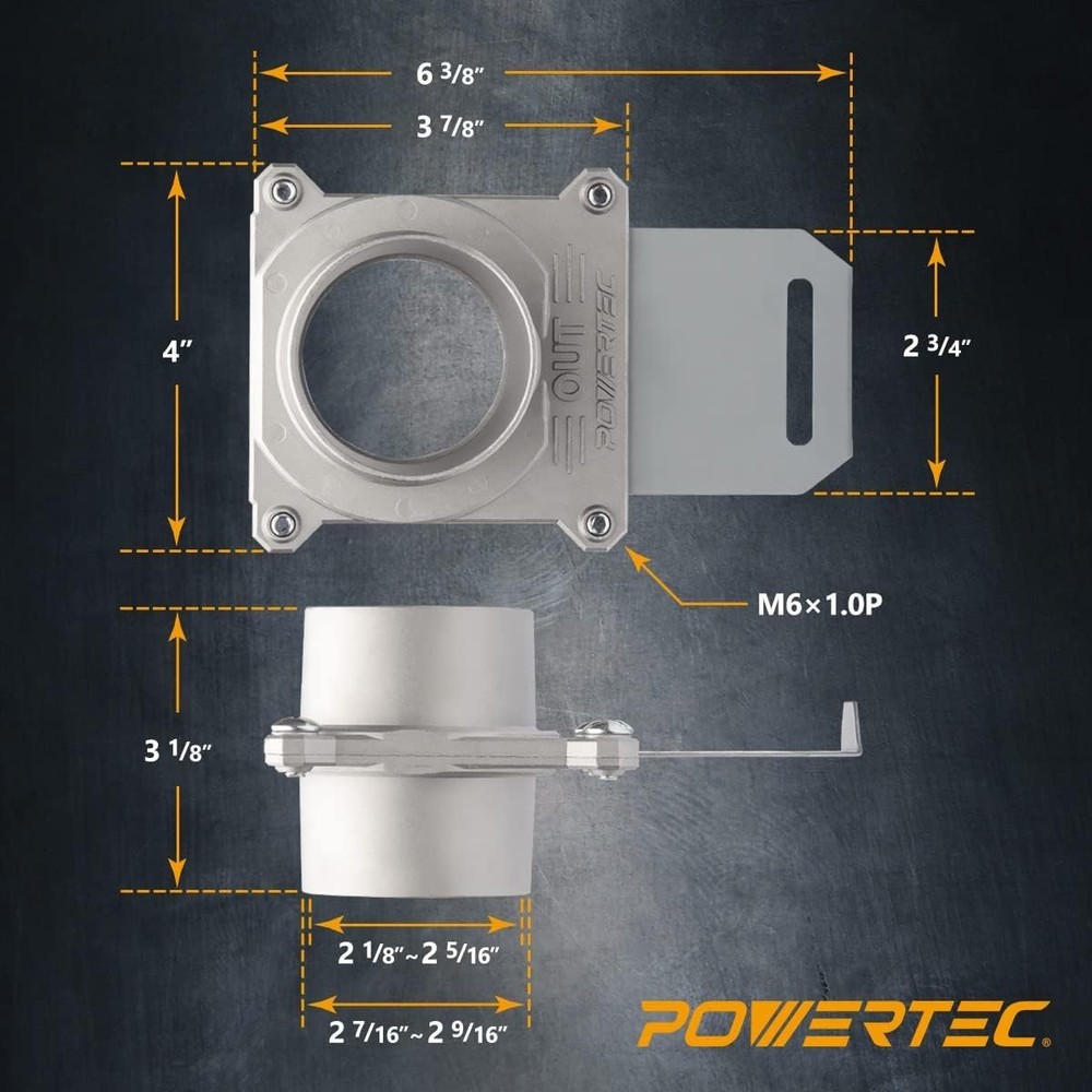 2-1/2" Aluminum Blast Gate 2-Pack for Dust Collection Efficiency