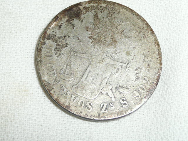 1884 Mexico 50 Centavos - Silver
