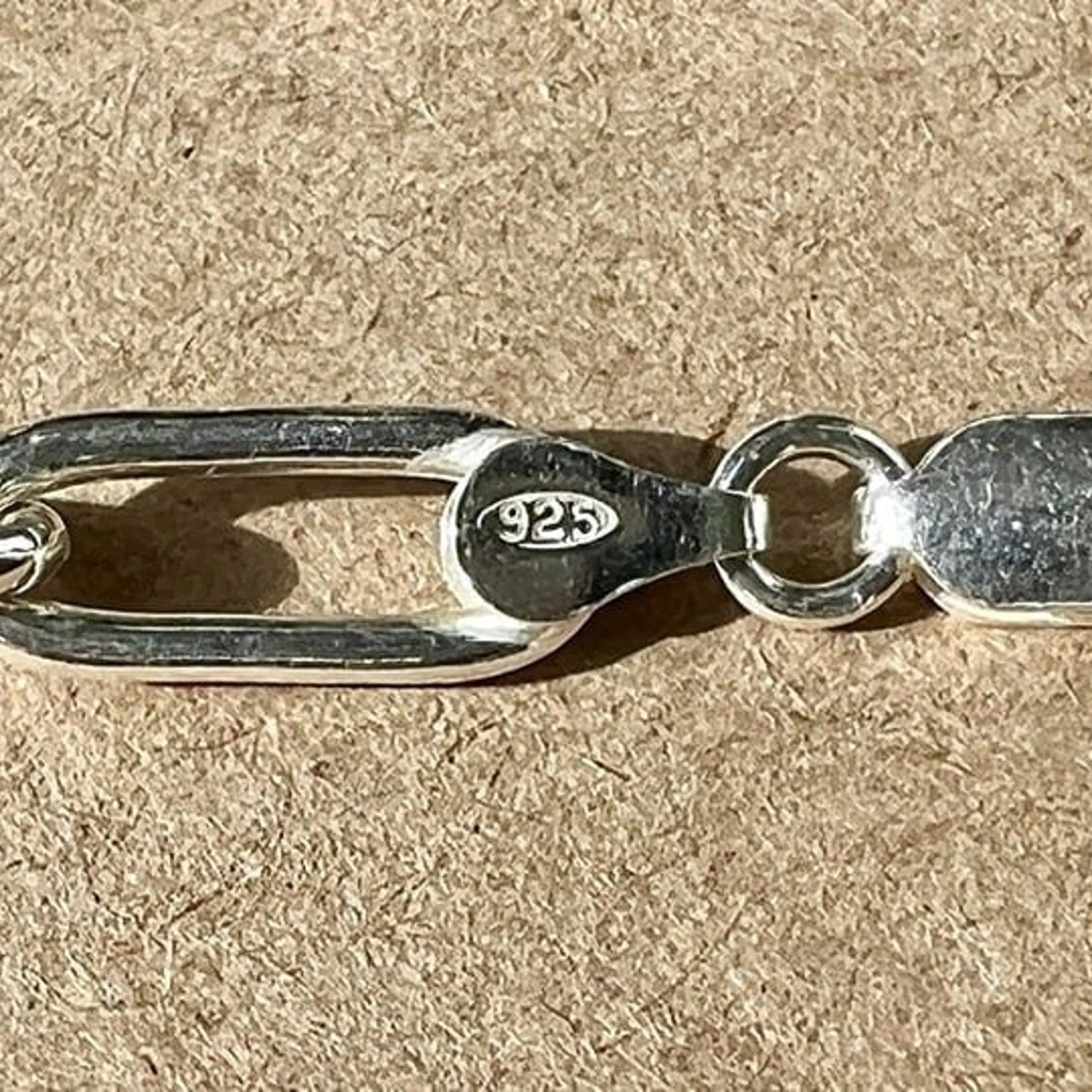 NEW $128 Sundance 7-8" Adjust. Sterling Silver Italy Paperclip 925 Link Bracelet