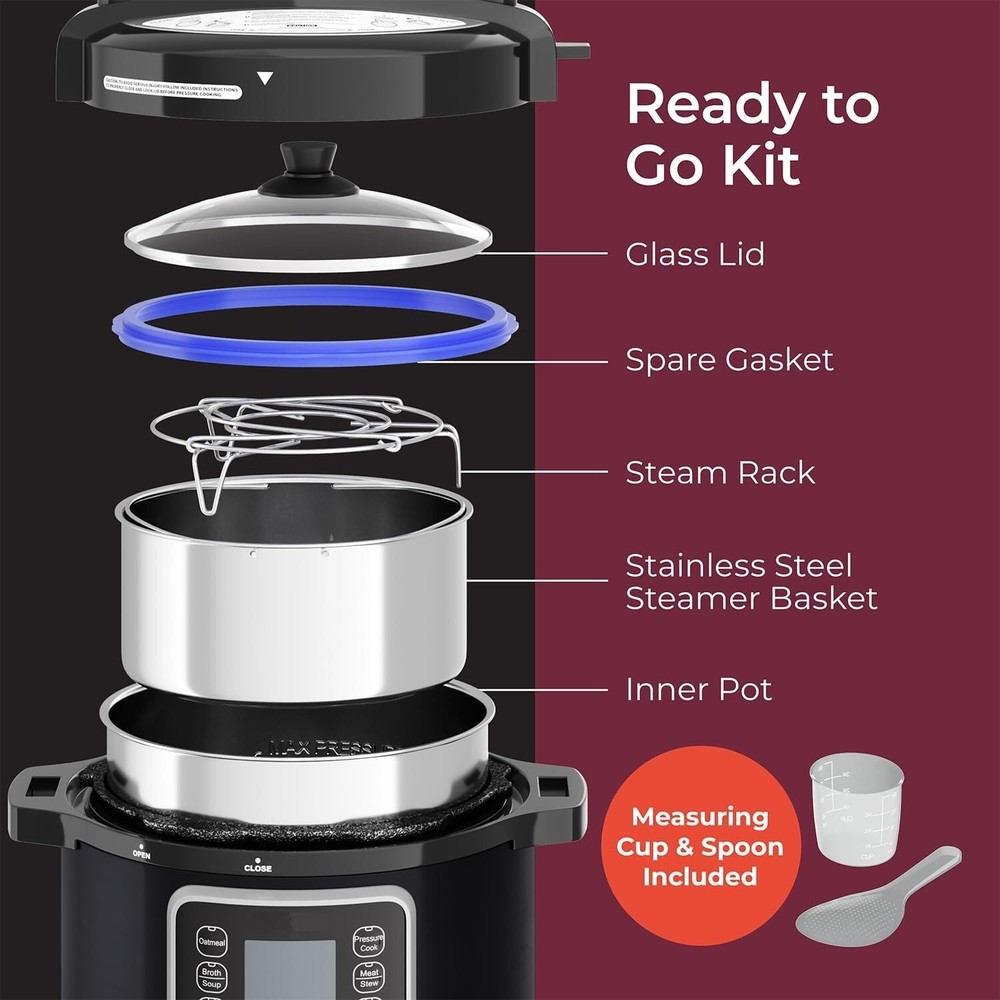 Olla De Cocina A Presion Multifuncional Programable Instantanea 14 En 1 Digital