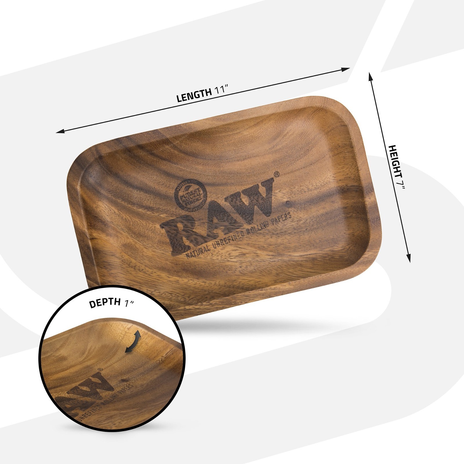 RAW Wood Small Rolling Tray | Small