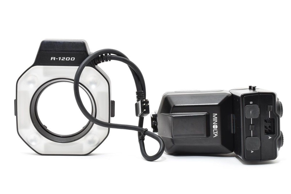 Minolta MFC-1000 Macro Flash Controller & R-1200 Ring Flash #1397