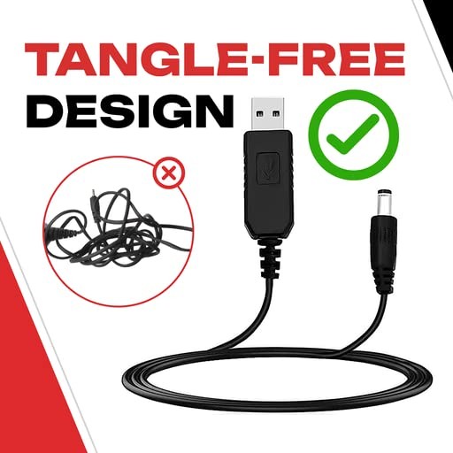 USB Charger for Automatic Grill Cleaning Robot – Replacement Charger, 1 Meter...